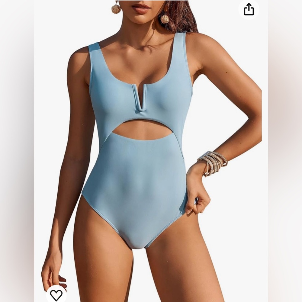 AI'MAGE Womens One Piece Swimsuits Tummy Control Bathing Suit 2024 Cutout High